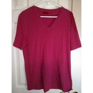 Vintage HUGO BOSS V-Neck T-Shirt Soft Casual Short Sleeve‎ Top Medium